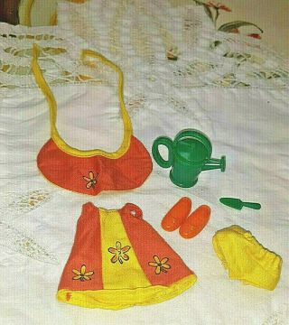 Vintage Barbie Tutti Doll Outfit Plantin’ Posies 3609 (1967) W Watering Can Etc