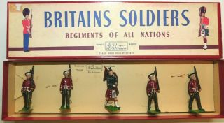 Old Britains 1950s Lead,  The Royal Scots,  The Lowlanders,  5 Piece Boxed Set 212