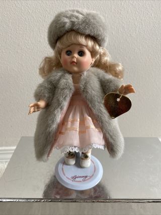 Vintage Vogue Ginny Doll,  Faux Fur Coat,  Hat And Peach Dress 1996
