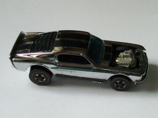 Vintage 1969 Hot Wheels Mustang Boss Hoss Redline Silver Chrome
