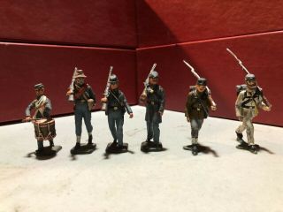 Matte Finished 54mm American Civil War Confederate Infantry Marching
