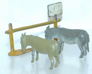 Rr07 F G Taylor Sea Side Donkey Ride Set Donkeys And Hitching Post