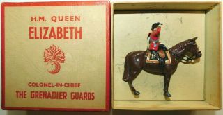 Old Britains 1950s Lead,  Queen Elizabeth On Brown Horse,  1 Piece Boxed Set 2065