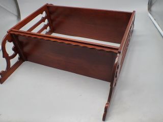 Vintage Wood Wall 2 Tier Plate Display Shelf Hooks Wooden For Tea Cup Saucers