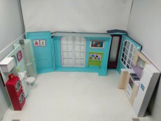 2007 Barbie My House Folding Fold Up Dollhouse Playset Kitchen Bath Diorama VTG 3
