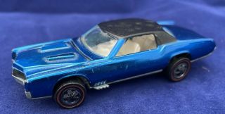 1968 Hot Wheels Redline Blue Custom El Dorado Hw Rl