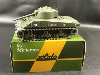 Solido Miniature Militaire Chars Sherman M4 A3 N°2 Boite,  Decalcomanie " 79 "