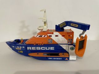 1997 Matchbox Mega - Rig Rescue Squad Speedboat Parts Complete & Instructions