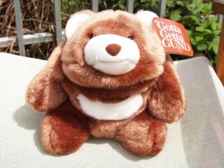 Vintage Gund - Two Tone Chocolate Brown Snuffles Bear - 2156 - 13 " - - All Tags