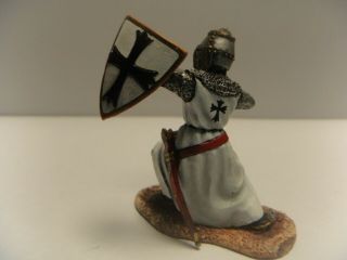 St Petersburg Templar Knight Attacking Crusades 54mm metal 2