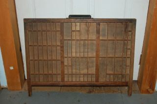 Antique Hamilton Printers Type Cabinet Drawer Tray Wood 26 1/4 " X 16 1/2 ”