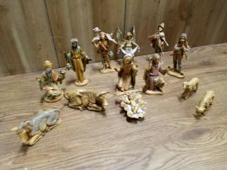 Vintage 13 Piece Fontanini Renaissance Nativity Set - 1983