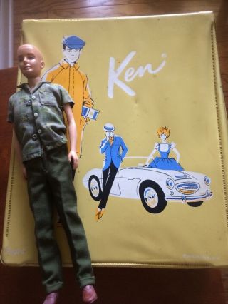 Vintage Ken Doll And Case With Accessories 1960 & 1962