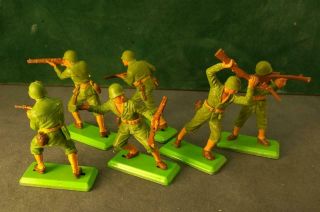 Britains Deetail Vintage World War Ii Wwii Second Us Army Range 6 Figures Poses
