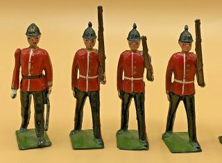 (8) Pc Vintage Britains Ltd British Riflemen Guard Metal Lead 54mm Toy Soldiers 2