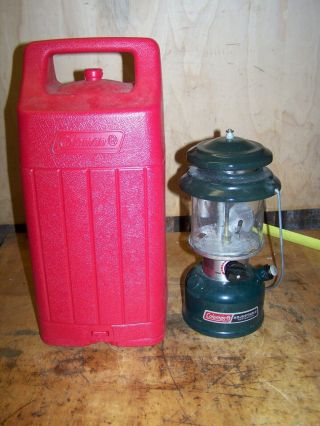 Vintage 1994 Coleman Model 288a Adjustable Two Mantle Lantern With Red Case