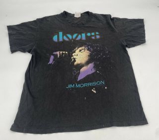 Vintage The Doors T - Shirt Jim Morrison 1990 Dance On Fire Size Large