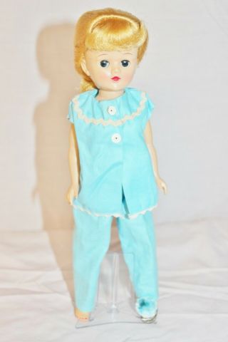 Vintage Jill Vogue Doll 1957 10 Inches Tall Marked Tagged Blue Pj 