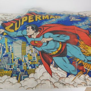 Vintage Superman Bed Twin Duvet Cover & Pillow Case 1978