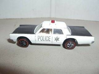 Hot Wheels Redline Police Cruiser Black & White Enamel U.  S.  A.