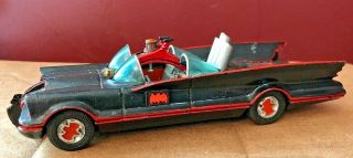 Vintage Diecast Corgi First Issue 267 Batman Batmobile Red Bat Wheels