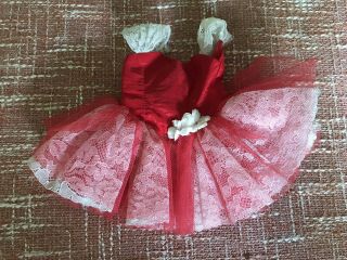 Vintage Mary Hoyer Doll Dress Red White Outfit
