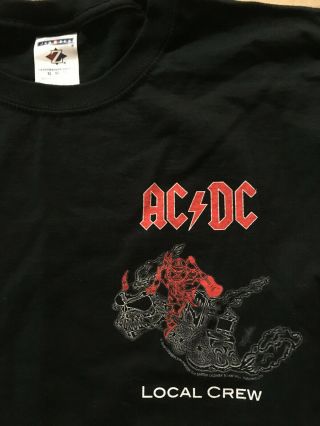 Ac/dc Ultra Rare 2009 Tour Road Crew Promo T Shirt W/ Tag For Black Cd Usa Acdc