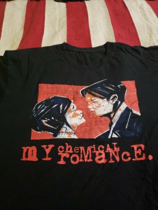 Vintage MY CHEMICAL ROMANCE t shirt Three Cheers for Sweet Revenge XL Emo Band 2