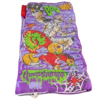 Vintage Goosebumps Sleeping Bag Skateboard Mummy R.  Stine 90s Horror Halloween