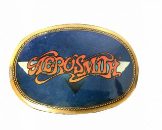Tg07173 Really Cool Vintage 1976 Pacifica Aerosmith Rock Music Belt Buckle