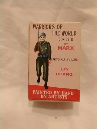 Vintage Marx Warriors Of The World Lin Chang Korean War Un Soldier Figure W/ Box
