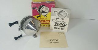 Vintage Zebco Model 22 Spincast Reel W/ Box And Papers Made In Usa