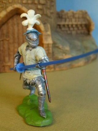 BRITAINS SWOPPET KNIGHTS,  MAN - AT - ARMS WITH LANCE,  Toy Soldiers,  & COMPLETE 2