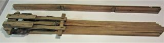 Antique 8 - Arm Wall Mount Wooden Drying Rack W.  Mounting Board,  Primitive