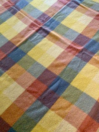 Brilliant Vintage North Star Woven Wool Plaid Blanket