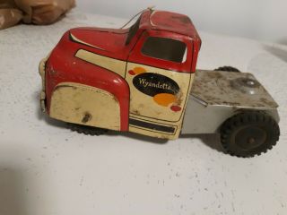 Vintage Wyandotte Truck Pressed Steel Metal Toy Truck Attic Find Tin Litho