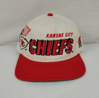 90s Kansas City Chiefs Football Cap Sports Specialties Shadow Snapback Hat