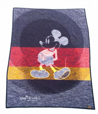 Vintage Biederlack Blanket Throw Mickey Mouse Walt Disney Usa 54 " X74 "