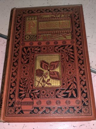 Antique Paradise Lost John Milton Book W Engraving