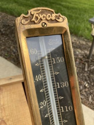 Antique Taylor Tycos Brass Gauge Thermometer 1908 To 1920s Industrial Steampunk 3