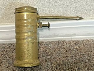 Old Antique Eagle Brass Oiler Oil Can Gasoline Garage Mechanic Vintage