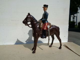 Britains 141,  French Infantry Officer Mounted,  Hollowcast 54mm Lead Soldier,  Td