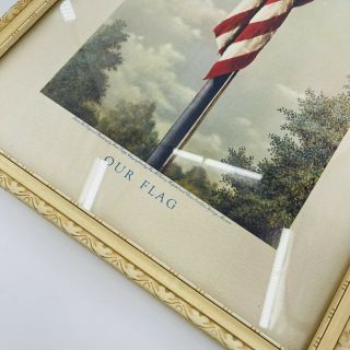 Vintage “OUR FLAG” Framed Print Of The American Flag By Fred Tripp Yale Oil 2