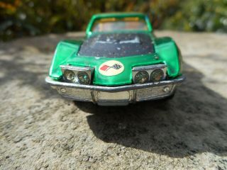 RARE Vintage Corgi Toys Chevrolet / Corvette Sting Ray Coupe.  Metallic Green. 3
