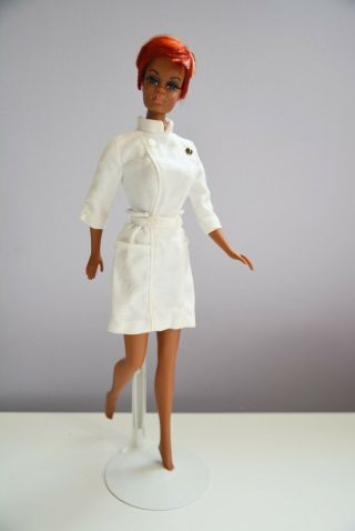 Julia Nurse Black Barbie Doll Redhead 1127 African Vintage Twist & Turn Tnt