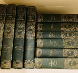 Berle’s Self Culture 1920 Antique Books First Edition Complete Set Of 10 Volumes