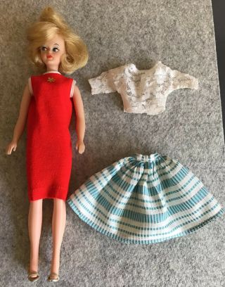12” Vintage American Character “tressy” 1960’s Red Dress,  Outfit,  Vgc