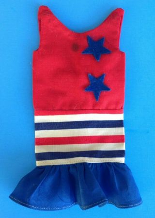 Vintage Tammy Doll Switchables Red,  White & Blue Dress 1960 