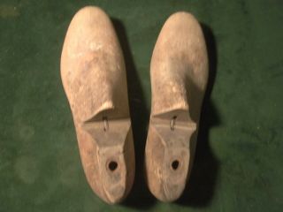 Vintage Pair Wood Size 11 - 1/2 E 400 Untied Industrial Shoe factory Last F - 20 2