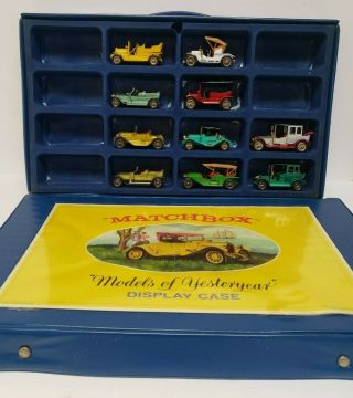 Matchbox Models Of Yesteryear Vinyl Car Carrying Display Case With 10 Cars